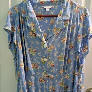 April Cornell Blue Floral Dress